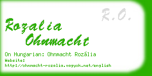 rozalia ohnmacht business card
